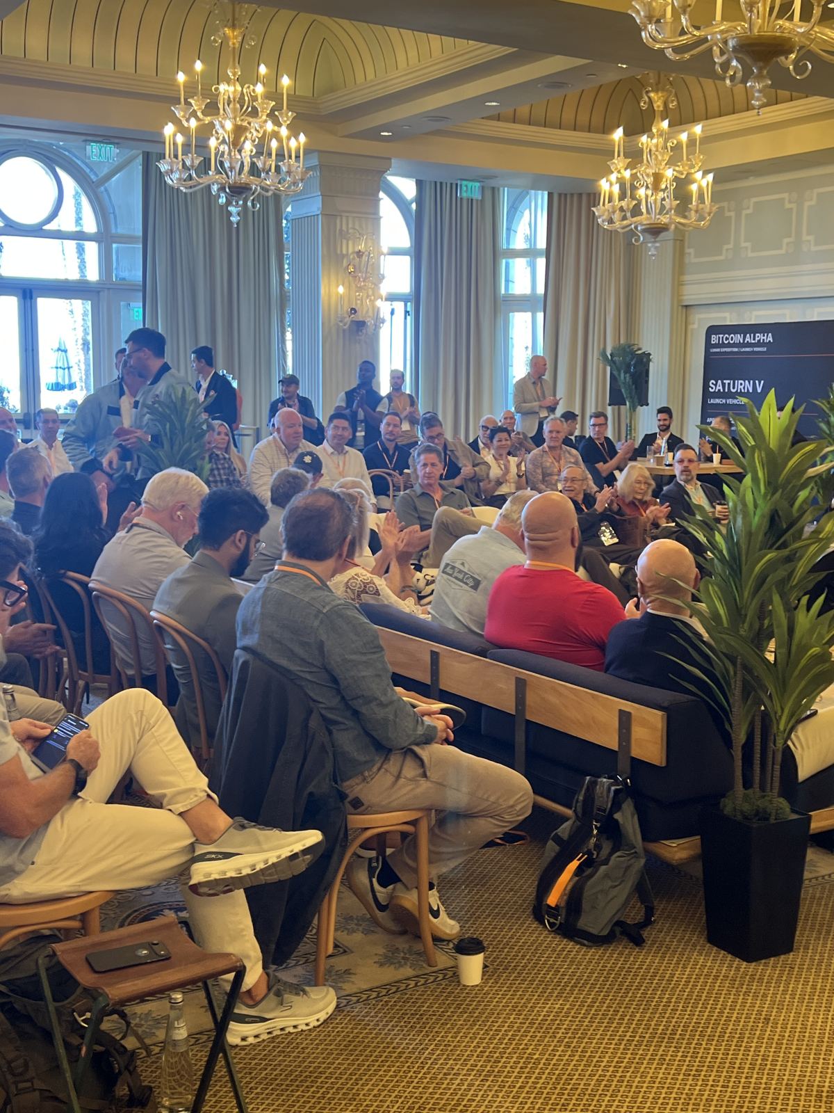 A packed ballroom at Casa del Mar